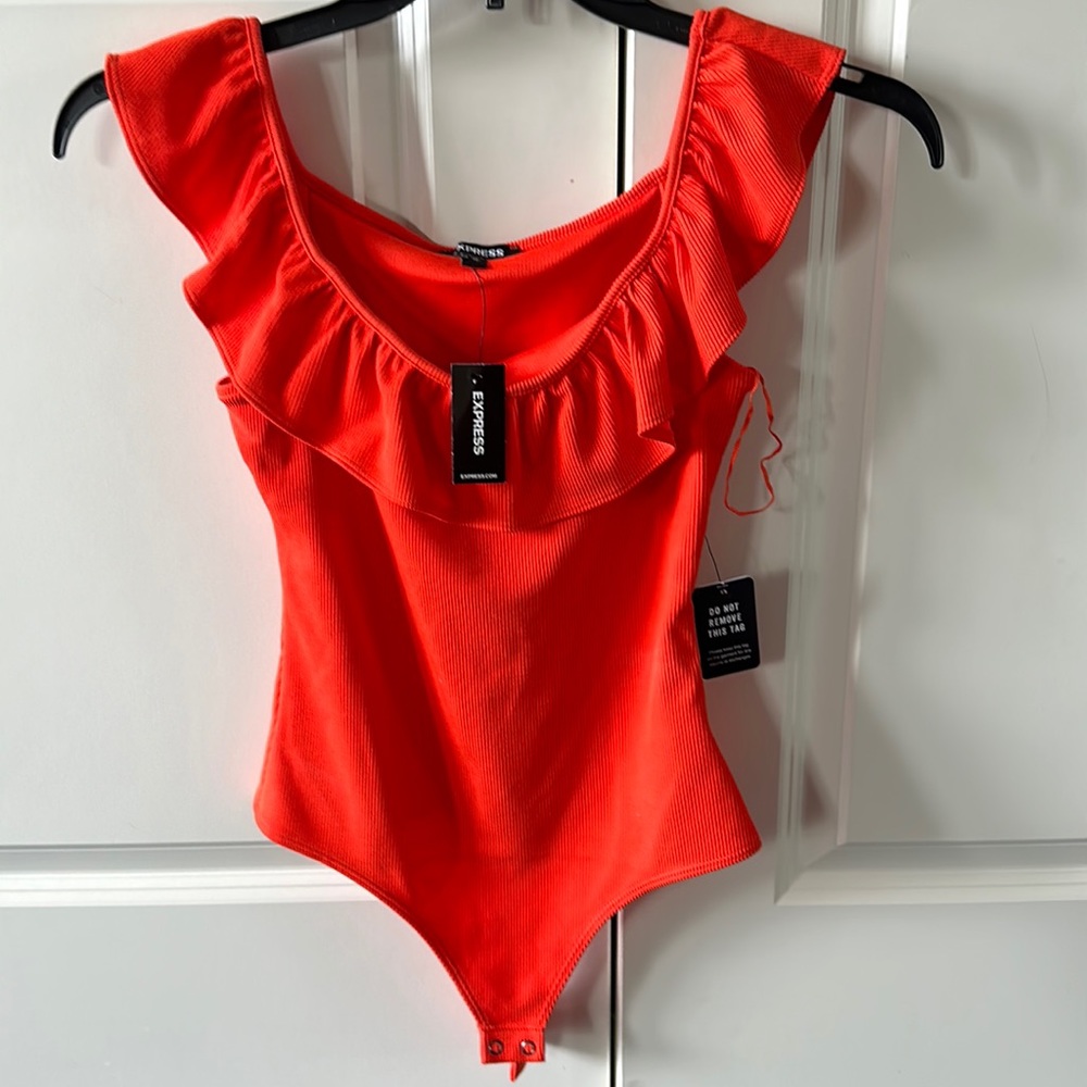 Orange Express body suit NEW w tag